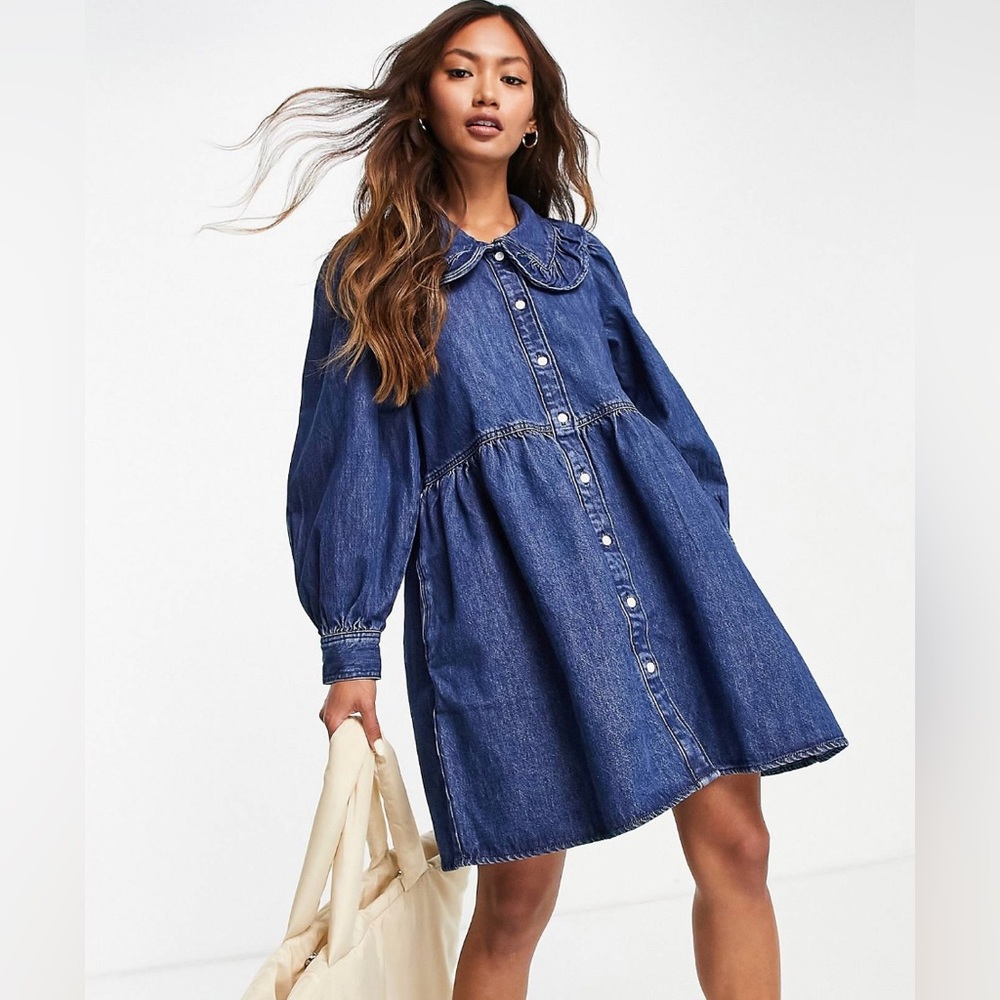 Levi’s Denim Frill Collar Dress